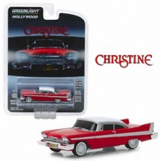 Greenlight Christine 1958 Plymouth Fury Evil Version with Blacked Out Windows 1/64 Scale Die-cast Car