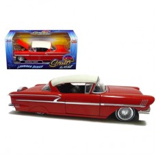 Jada 1958 Chevrolet Impala Red "Lowrider Series" Street Low 1/24 Diecast Model Car