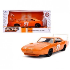 Jada Toys Big Time Muscle 1969 Dodge Charger Daytona, Orange #71 - 1/24 Scale Die-Cast Car