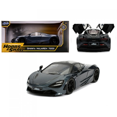Made of die-cast metal and plastic Shaw's McLaren 720S 1/24 Scale Hobbs & Shaw