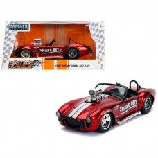 Jada 1965 Shelby Cobra 427 S/C Candy Red with White Stripes Snake Bite Bigtime Muscle Series 1/24 Die-cast Model Car