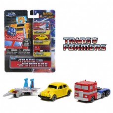 Jada Transformers GT 1.65" Nano 3-Pack Die-cast Cars