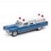 Johnny Lightning 1966 Cadillac Ambulance Blue Special Edition 1/64 Scale Die-cast Car