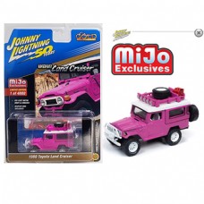 Johnny Lightning 1980 Toyota Land Cruiser Hot Pink w/ Accessories 1/64 Scale Die-cast Car