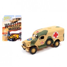 Johnny Lightning 1/64 Scale Wheeled Warriors Release 2 Version A - WWII Dodge WC54 Ambulance
