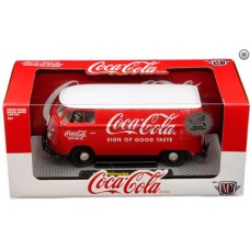 M2 Machines 1/24 Scale Coca-Cola 1960 Volkswagen Delivery Van (Red with White Top) Die-cast Car