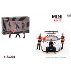 Mini GT 1/64 Scale Figurine LB Works Mr. Kato & Showgirls Type A